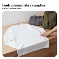 Thick Combed Long Sleeve T-Shirt, Plain, Basic, Autumn