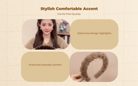 spotted Print Headband, Soft Plush, Women Hair Accessories