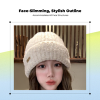 Knit Winter Hat for Women Warm Ear Cover Soft Wool Blend
