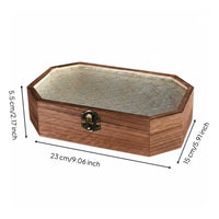 Wooden Jewelry Organizer Light Elegant Design Wooden Jewelry Box Vintage Style for Dresser, Bedroom