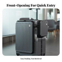 Built-in Cup Holder Front Accessible Ing Carry-on Scratch Resistant 20-Inch Trolley Case Airline Approved for Vacation, Vacations