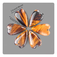 Heart Shaped Stone Charm DIY Friendly Craft Components Polished Finish
