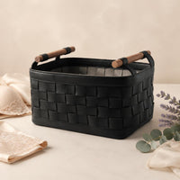 Bra Storage Basket Nesting Design Leather Storage Basket for Dressing Room