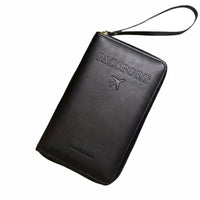 Passport Holder Multi-Functional Blocking Travel Wallet Zipper Closure