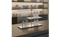 Staggered Shelf Rack Stainless Steel Desktop Storage Rack Acrylic for Countertop