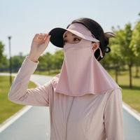Protection Facekini Breathable Face Cover Sunblock 50+ Sun Visor with Neck Cover for Biking, Summer