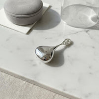 Hollow Silver Drop Stylish 3D Teardrop Pendant Lightweight for Women