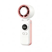 Handheld Folding Fan Compact Digital Handheld Fan Standing Base