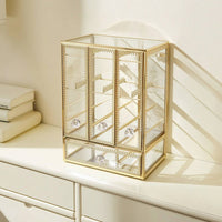 Jewelry Organizer with Hanging Rods Clear for Vanity, Dresser