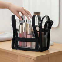 Cosmetic Case with Compartments Easy to Clean Transparent Cosmetic Bag