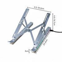 USB Hub Laptop Stand Portable Ventilated Notebook Holder Cooling Design for Desk