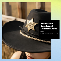 Sun Hat, Wide Brim Cowboy, UPF 50+ for Outdoors