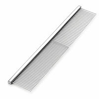 Stainless Steel Comb All-Metal Polished Silver Dog and Cat Grooming Comb