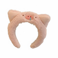 Plush Headbands, coral, For Girls, Non-Slip, Makeup Rawayines