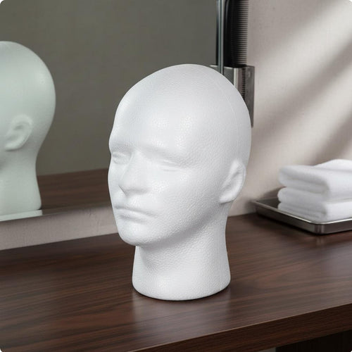 2 Pieces Cosplay Head Model Lightweight Foam Mannequin Head for Salon
