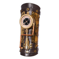 Wrist Bracer with Compass Steampunk Bracer Industrial Arm Cuff for Cosplayers, Theater