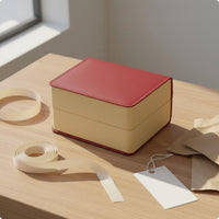 PU Leather Watch Box Pillow Insert Hinged Lid Watch Case Easy to Clean