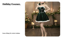 Alluring Christmas Dress Tailored Fit Festive Gathering Outfit Strapless Santa Dress Ribbon Feature Santa Girl Costume Set