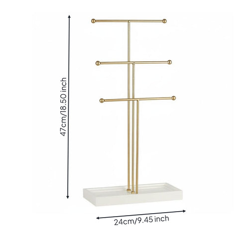 3 Tier Towel Display Stand Iron Frame Home Storage Good Ventilation for Vanity