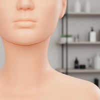 Soft Material Mannequin Head with Shoulders Multi-Function Esthetics Practice Bust Long-Lasting for Students