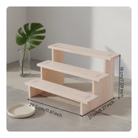Wooden Tiered Shelf Space-Saving Tiered Display Stand Easy to Reach for Vanity