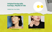 Round Post Earrings, Candy-Colored, Comfortable, Non-Allergenic, versatile Wear, snug-fit, Fashionable Accent