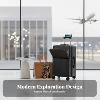 20 Inch Carry-on Suitcase Side Hook Carry-on Luggage Integrated Phone Stand