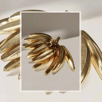 Banana Ornament Gold Banana Sculpture Metal for Office