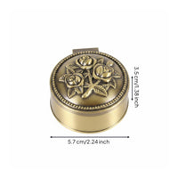 Vintage Metal Jewelry Box Floral Relief Floral Jewelry Box Gift Idea Small Decor