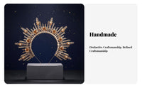 Elegant Radiant Headband Regal Aesthetic Radiant Crown Celestial Headpiece Ornate Design Medieval Cosplay Crown Lightweight