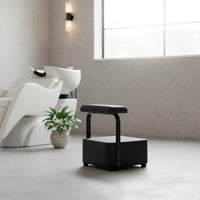 Salon Shampoo Bowl Footstool Wear Resistant Backwash Station Ottoman Adjustable Feet Standalone Footrest Stool for Spa