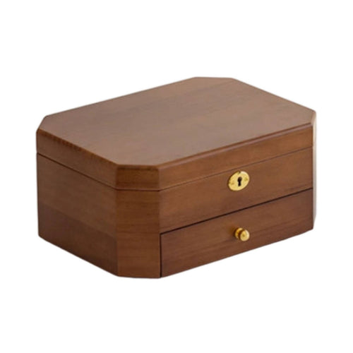 Lockable Jewelry Box Velvet Interior Wooden Jewelry Box Drawer Design Accessory Storage for Women