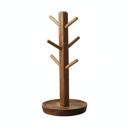 Solid Wood Bracelet Display Rack Vintage Design Necklace Holder Stand Multi-Purpose for Desktop, Dresser Top, Entryway