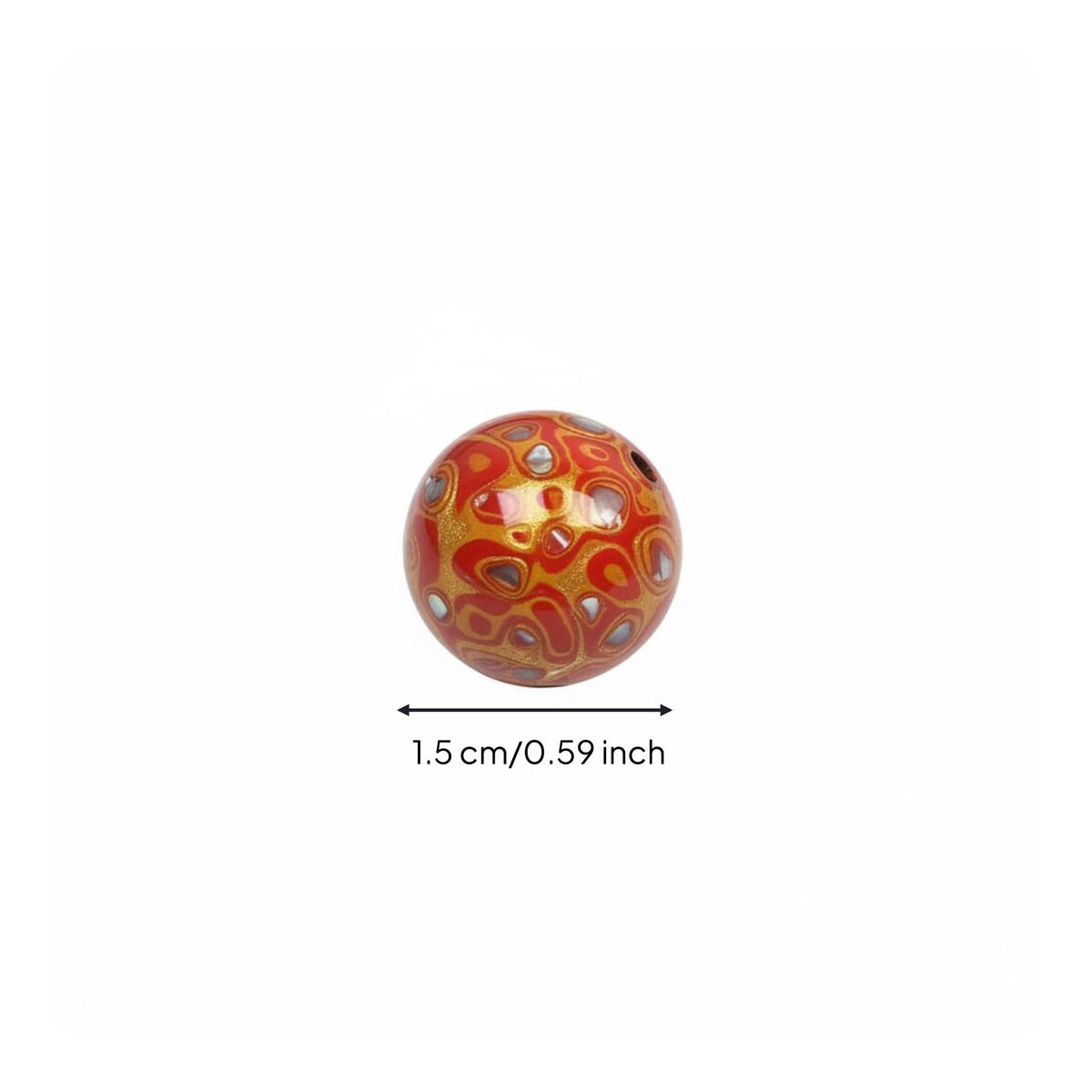 Shell Mosaic Bead Glossy Round Bead DIY