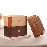Wooden Jewelry Melody Box Decorative Wooden Music Jewelry Box 3 Compartments