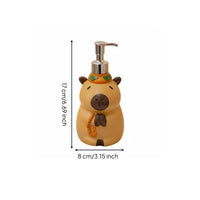 Cute Capybara Pump Bottle Decorative Cartoon Creature Lotion Bottle for Washroom