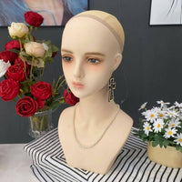 Hairpiece Display Head Makeup Practice Realistic Female Head Model Sturdy Base for Shop