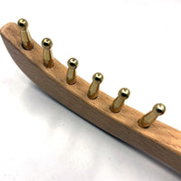 Wooden Massage Comb with Brass Pins Portable Wooden Massage Comb Comfortable for Travel