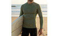 UPF 50+ Sun safeguard.5mm Neoprene Wave Shirt High Elasticity Long Sleeve Wetsuit Jacket Quick-Drying Long Sleeve Diving Top Chlorine Resistant for Surfing, Paddleboarding, Snorkeling, Beach