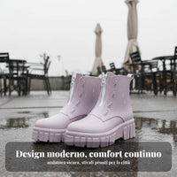 Platform Rain Boots Non-Slip Sole Waterproof Jelly Boots Fashionable