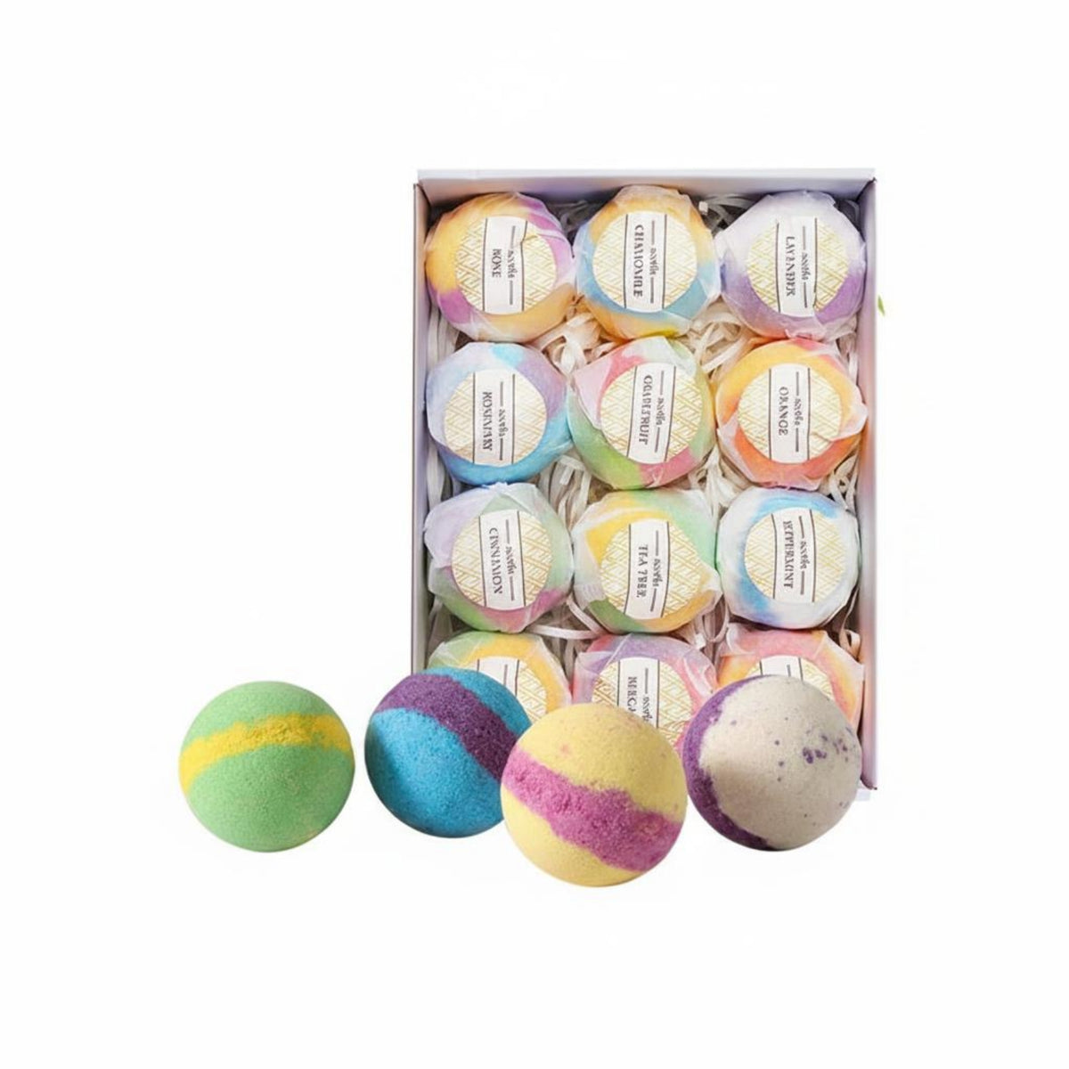 Bath Skin Moisturizing Bubble Bath Ball Gift Set for Home Spa, Women, Kids