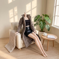 Doll Coat with Skirt Miniature Fashion Doll Clothes Soft for Dress-up Play