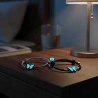 2 Pieces Luminous Heart Connection Bracelets Best Friend Gift for Couples