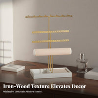 Earring and Bracelet Display Rack Space Saving Jewelry Tree Stand Earring Display Holder Large Capacity for Bedroom, Bureau Top