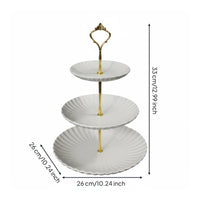 3 Tier Cake Stand Reusable Tiered Dessert Stand Easy to Clean for Afternoon Tea