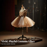 Tiger Tutu Costume Set Skin-Friendly Tiger Tutu Set Strapless Top for Cosplay