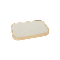 Rectangular Jewelry Tray Light Beige Accessory Storage Shallow