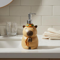 Cute Capybara Pump Bottle Decorative Cartoon Creature Lotion Bottle for Washroom