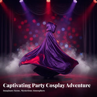 Long Hooded Cloak Halloween TH and M substituteed Full-Length Tie-Neck Mantle for all genders for Adults