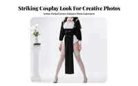 Alluring Nun Cosplay Outfit High Slit Design Halloween Nun Dress for Roleplay